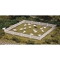 Picket Fence & Gate - 6′ 18.3m -- White, HO, Atlas Model Railroad Co. 776