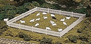 Picket Fence & Gate - 6′ 18.3m -- White, HO, Atlas Model Railroad Co. 776