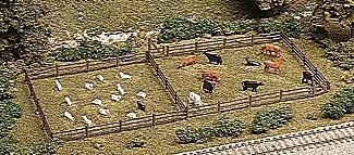 Rustic Fence & Gate - 6′ 18.3m -- Brown, HO, Atlas Model Railroad Co. 777