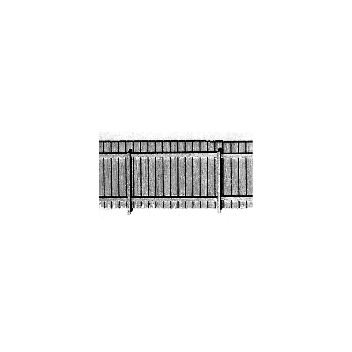 Board Fence -- 90 Scale Feet, HO, B.T.S. 23014