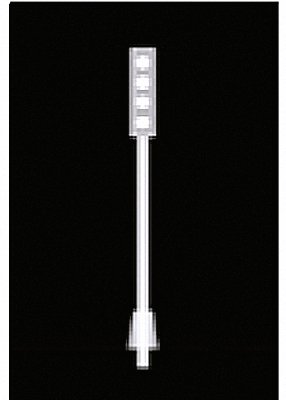 Light Pole - Nonoperating -- Style 1 (white) pkg(12), 1/200, JTT Miniature Tree 97303