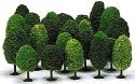Deciduous Trees -- Assortment pkg(25), All Scales, Busch Gmbh & Co Kg 6487