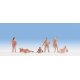 Nude Bathers/Swimmers -- Set 1 pkg(6), HO, Noch Gmbh & Co 15843