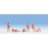 Nude Bathers/Swimmers -- Set 1 pkg(6), HO, Noch Gmbh & Co 15843