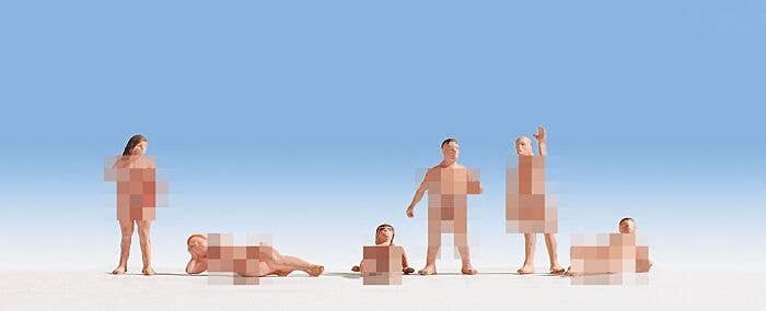 Nude Bathers/Swimmers -- Set 1 pkg(6), HO, Noch Gmbh & Co 15843