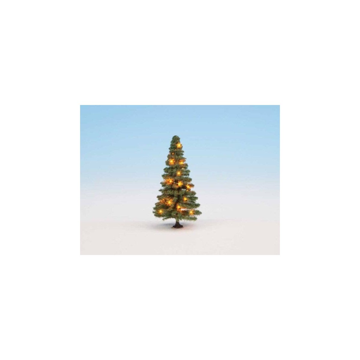 Fir Tree with Working LED Christmas Lights -- 3-1/8′ 8cm Tall, All Scales, Noch Gmbh & Co 22121