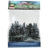 Spruce Trees -- 2 to 4′ 5.1 to 10.2cm pkg(36), N, JTT Miniature Tree 92026