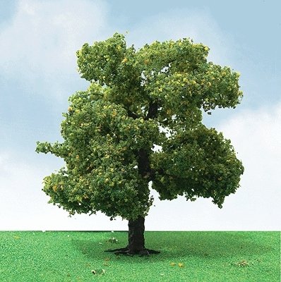 Pro-Elite Series Tree -- Sycamore 3-1/2 to 4′ 8.9 to 10.2cm Tall pkg(2), HO, JTT Miniature Tree 92310