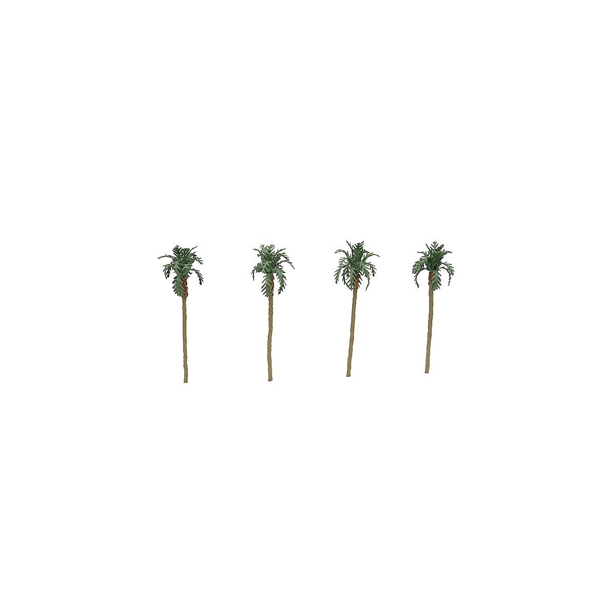Professional Series Palm Trees -- 3′ 7.6cm Tall pkg(4), N, JTT Miniature Tree 94238