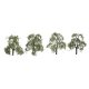 Ash Trees - Professional Series -- 1-1/2′ 3.8cm Tall pkg(4), N, JTT Miniature Tree 94422