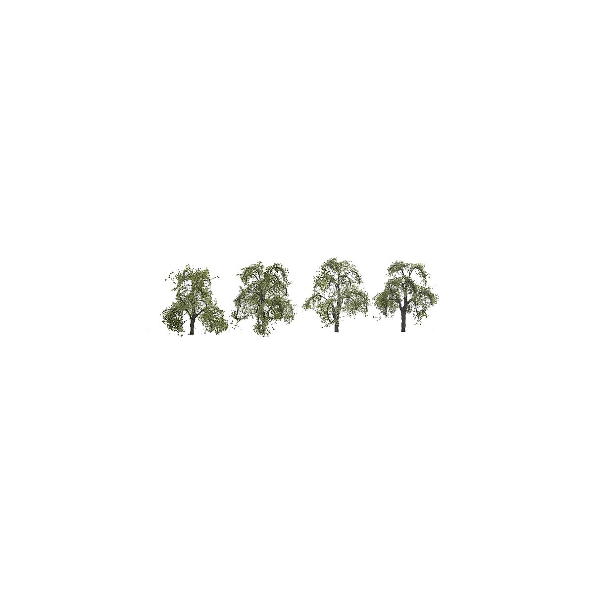 Ash Trees - Professional Series -- 1-1/2′ 3.8cm Tall pkg(4), N, JTT Miniature Tree 94422
