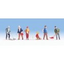Winter Chores pkg(6) -- Shoveling snow, Spreading ice melt, etc., HO, Noch Gmbh & Co 15928