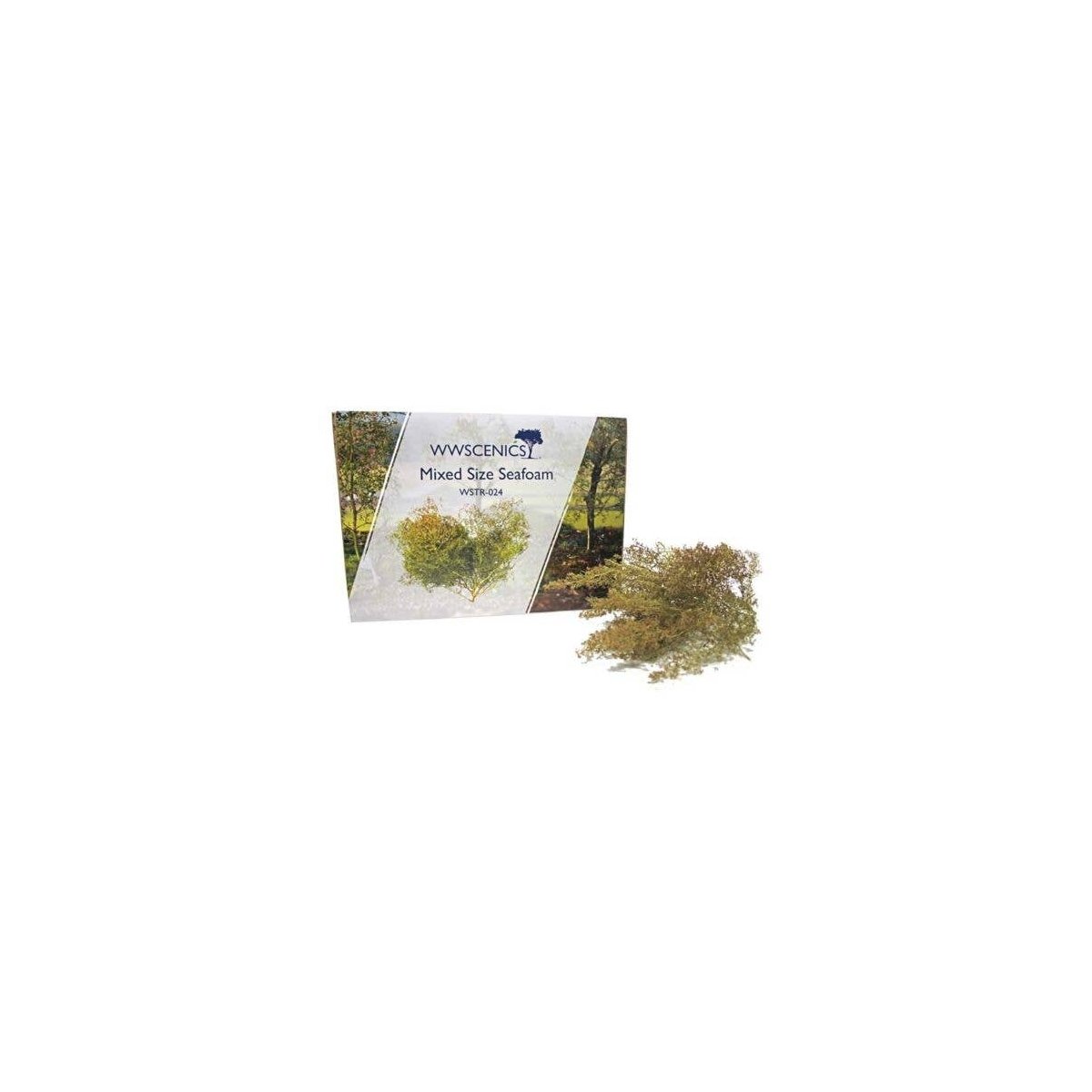 Seafoam Natural Armatures Trees Box Kit -- Mixed Sizes plus 4 Foliage Colors, All Scales, Peco WSTR024