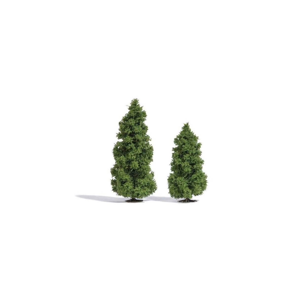 Larch Trees -- 3-15/16 and 5-1/8′ 10 and 13cm pkg(2), HO, Busch Gmbh & Co Kg 6123