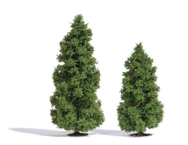 Larch Trees -- 3-15/16 and 5-1/8′ 10 and 13cm pkg(2), HO, Busch Gmbh & Co Kg 6123