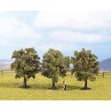 Multi-Tree Packs -- Apple Green 3-1/8′ 8cm pkg(3), HO, Noch Gmbh & Co 25113