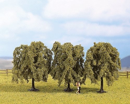 Multi-Tree Packs -- Weeping Willow 3-1/8′ 8cm pkg(3), HO, Noch Gmbh & Co 25130