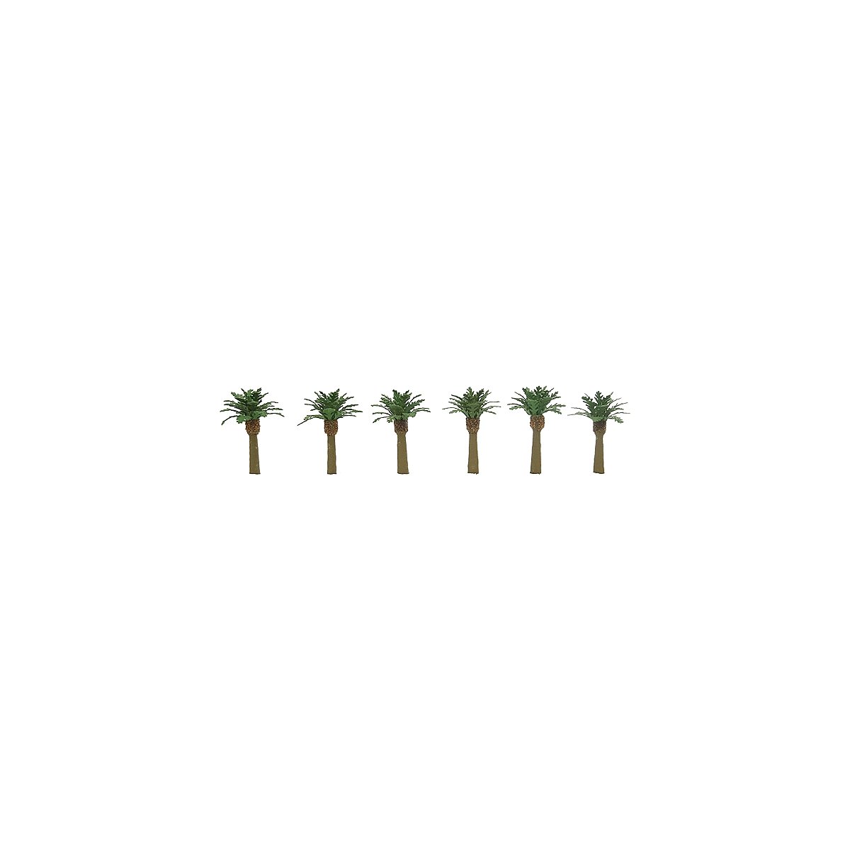 Professional Series Phoenix Palm Trees -- 1-1/2′ 3.8cm Tall pkg(6), Z, JTT Miniature Tree 94352
