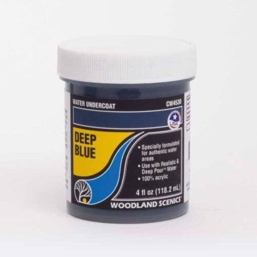 Water Undercoat - Water System - 4oz 118mL -- Deep Blue, All Scales, Woodland Scenics 4530