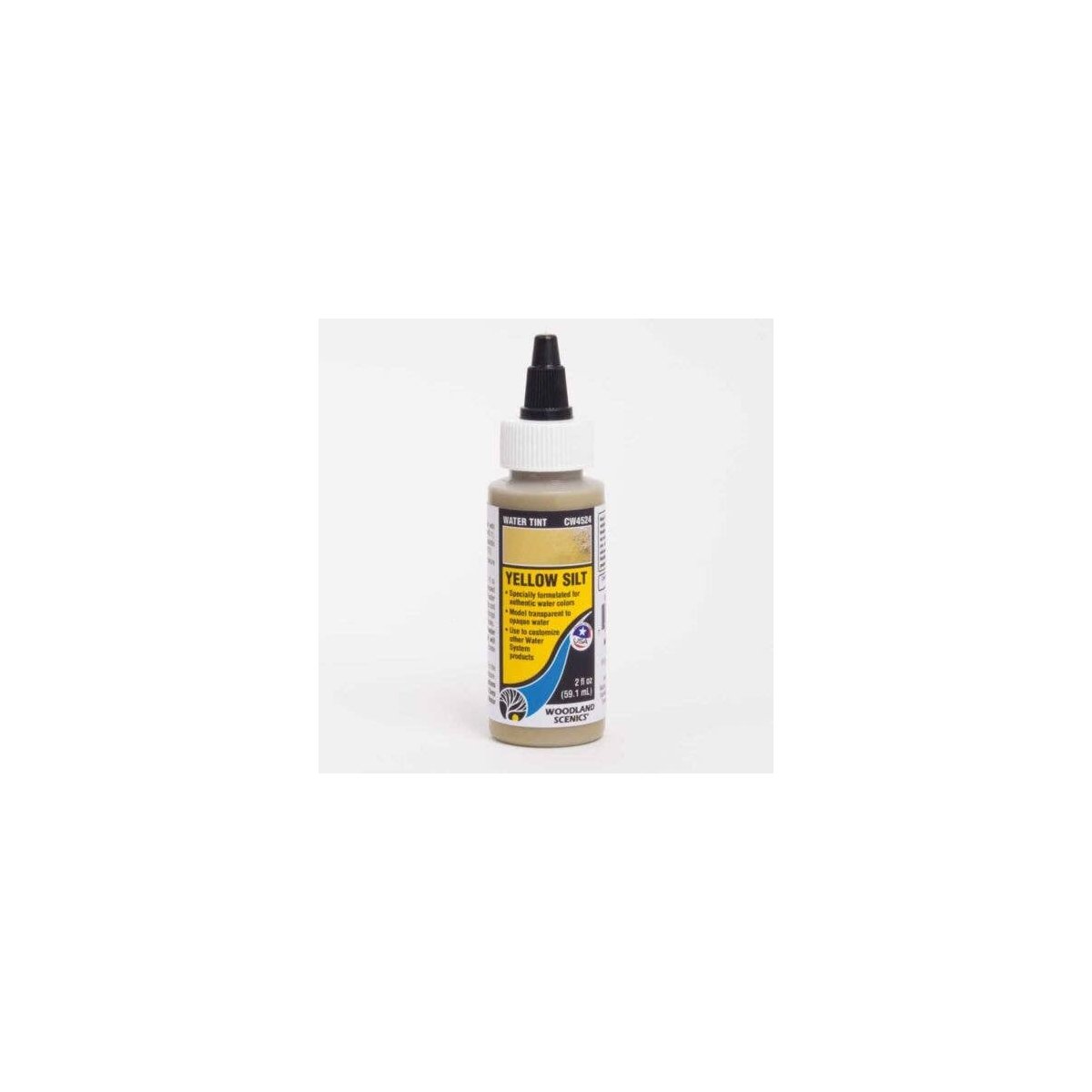 Water Tint - Water System - 2oz 59.1mL -- Yellow Silt, All Scales, Woodland Scenics 4524