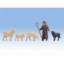 Shepherd with Dog and 3 Sheep, O, Noch Gmbh & Co 17901