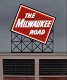 Milwaukee Road Animated Neon Billboard -- 2-7/64 x 2-1/4′ 5.4 x 5.7cm, All Scales, Micro Structures 1072