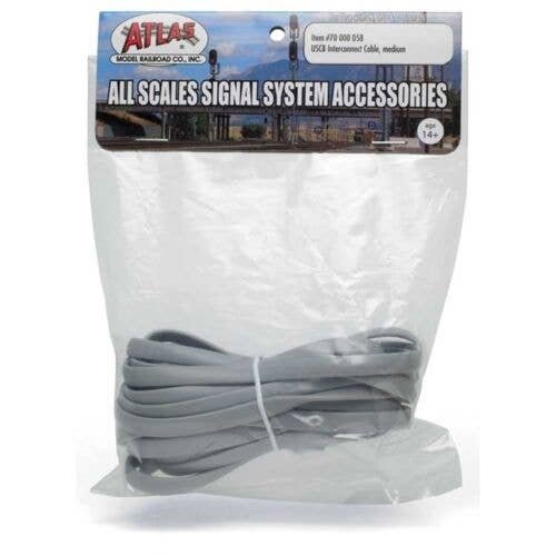 SCB Interconnect Cable - All Scales Signal System -- Medium 15′ 4.6m, All Scales, Atlas Model Railroad Co. 70000058
