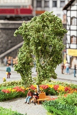 Birch Tree w/Circular Bench -- 4-1/2′ 11.5cm, HO, Noch Gmbh & Co 21642