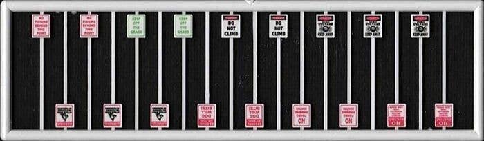 Assorted Warning Signs -- 2 Each of 8 Styles, N, Tichy Train Group 2692