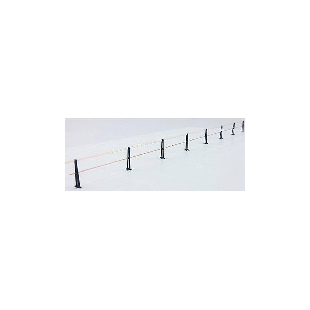 Pennsylvania Railroad-Style Pipe Rail Stanchions -- 30 Stanchions, Makes 30′ of Railings, HO, Tichy Train Group 8300
