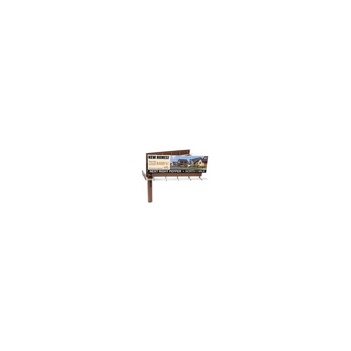 Modern Dual-Sided Billboard with Ads - Assembled, N, Atlas Model Railroad Co. BLMA520