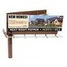 Modern Dual-Sided Billboard with Ads - Assembled, N, Atlas Model Railroad Co. BLMA520