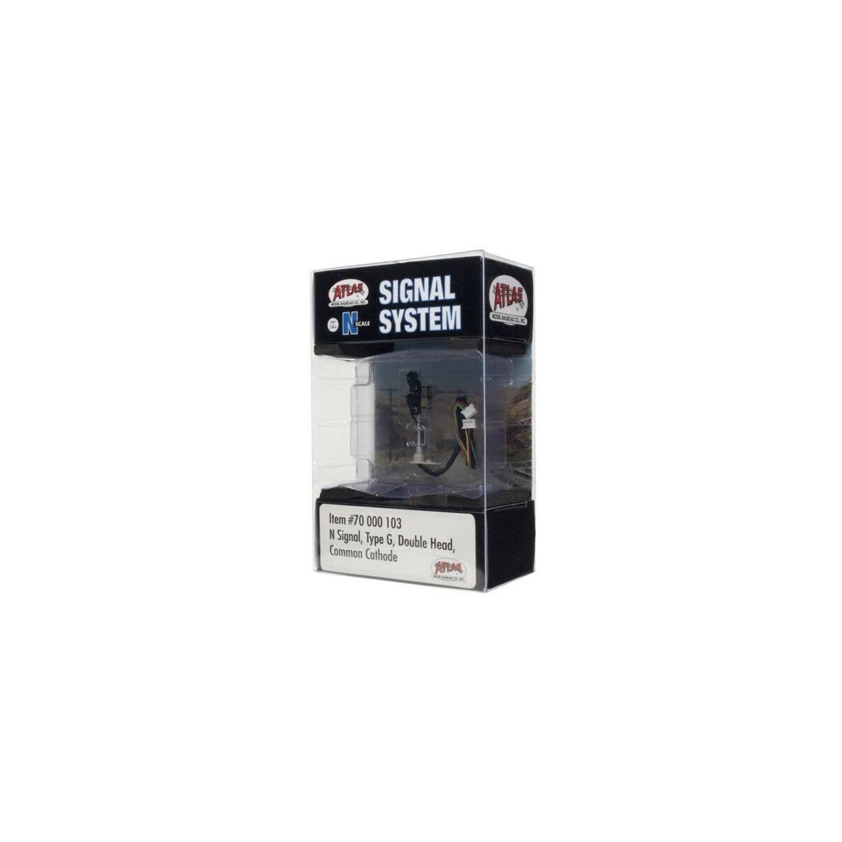 All Scales Signal System -- Double-Head Type G Signal, N, Atlas Model Railroad Co. 70000103