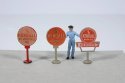 Vintage Gas Station Curb Signs -- Kendall pkg(3), HO, JL Innovative Design 474