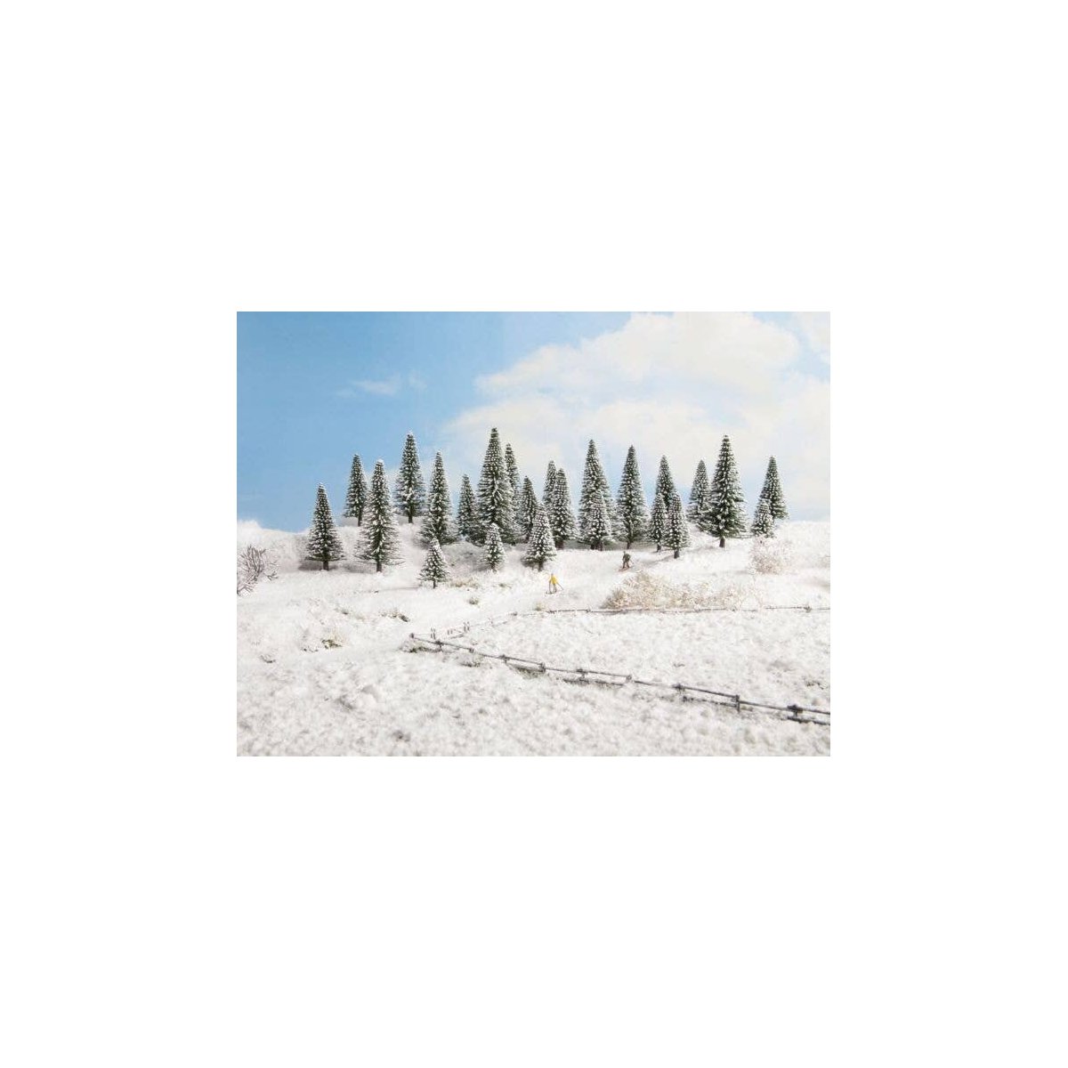 Snow-Covered Fir Trees -- 2 - 5-1/2′ 5-14cm Tall pkg(25), ALL, Noch Gmbh & Co 26828