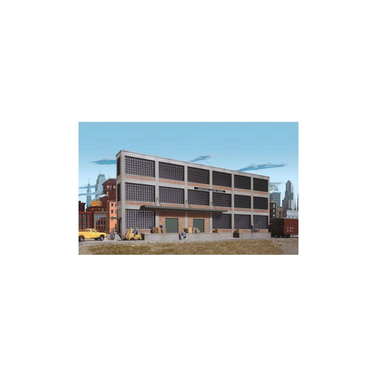 Armstrong Electric Motors Background Building -- Kit, HO, Walthers Cornerstone 3172