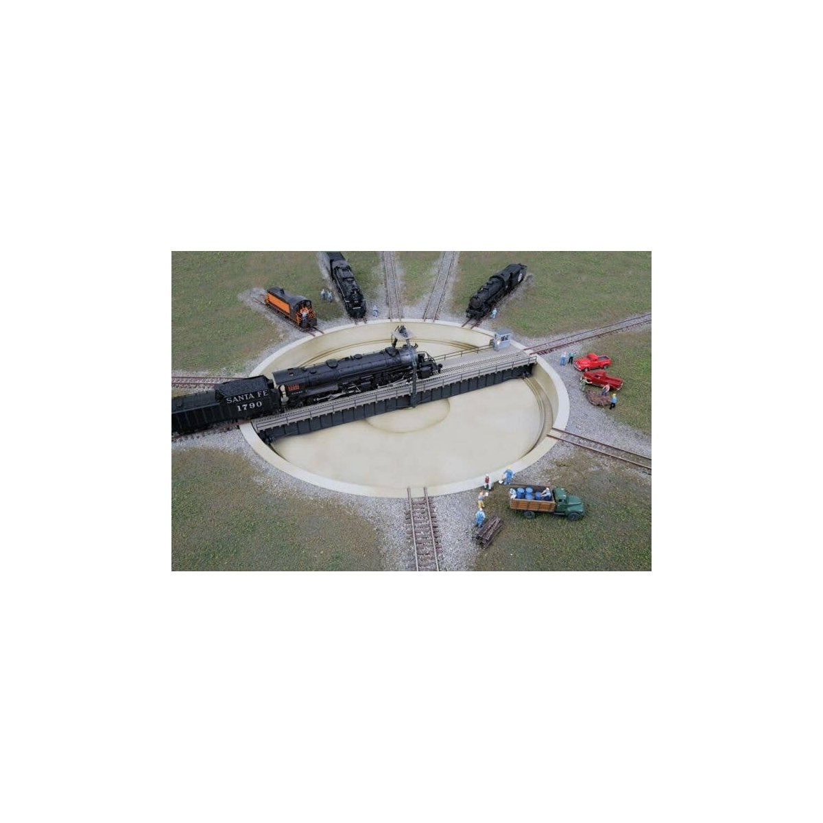 Motorized 130` Turntable -- Assembled - 10-3/8` 26.3cm Overall Diameter, N, Walthers Cornerstone 2618