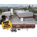 Chocolate Factory -- Kit with Free SceneMaster Tank Trailer, HO, Walthers Cornerstone B4166