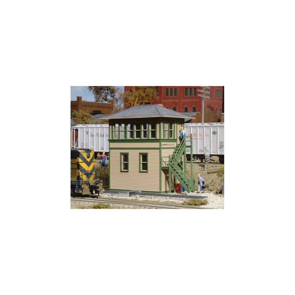 Interlocking Tower -- Kit - 5 x 1-7/8 x 4′ 12.7 x 4.8 x 10.2cm, HO, Walthers Cornerstone 3071