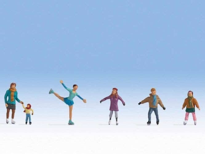 Ice Skaters -- pkg(6), HO, Noch Gmbh & Co 36824