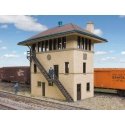 Santa Fe Interlocking Tower -- Kit - 2-7/8 x 4-7/8 x 5-1/8′ 7.3 x 12.3 x 13cm, HO, Walthers Cornerstone 2983