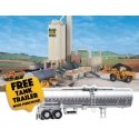 Black Gold Asphalt Hot Mix Plant -- Kit with Free SceneMaster Tank Trailer, HO, Walthers Cornerstone B3085