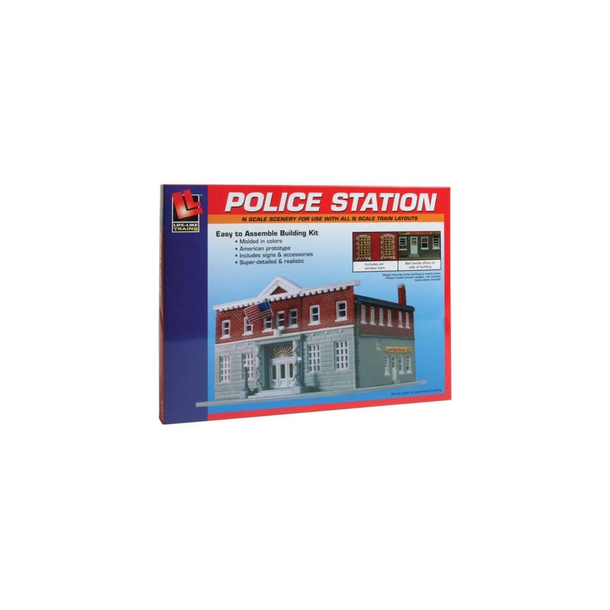 5th Precinct Police Station -- Kit, N, Life-Like Products 7481