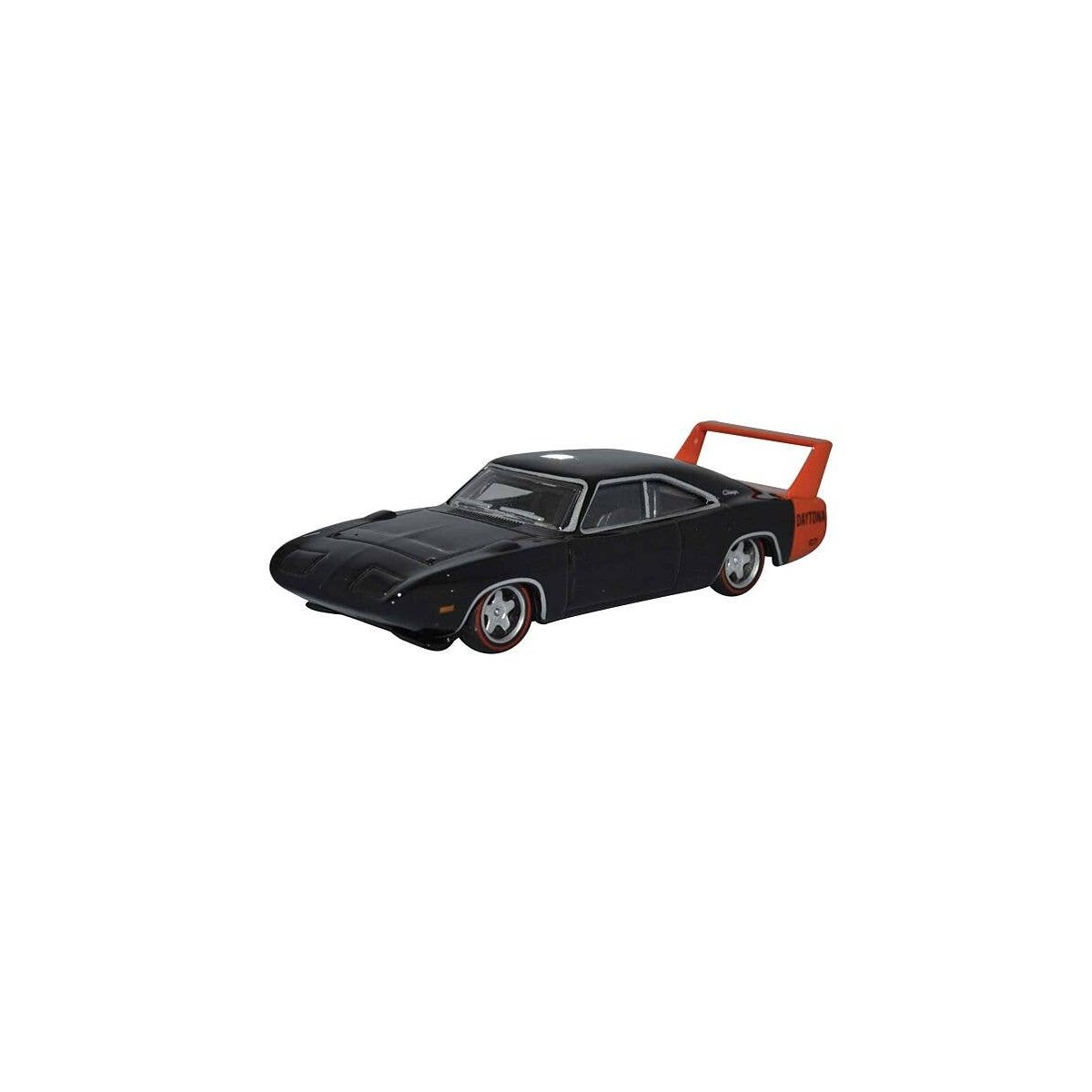 1969 Dodge Charger Daytona - Assembled -- Black, Red, HO, Oxford Diecast 87DD69001