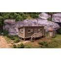 Joe`s Cabin w/Outhouse -- Kit - Cabin: 2-3/8 x 1-1/4` Outhouse 3/8 x 3/8`, N, Blair Line 1000