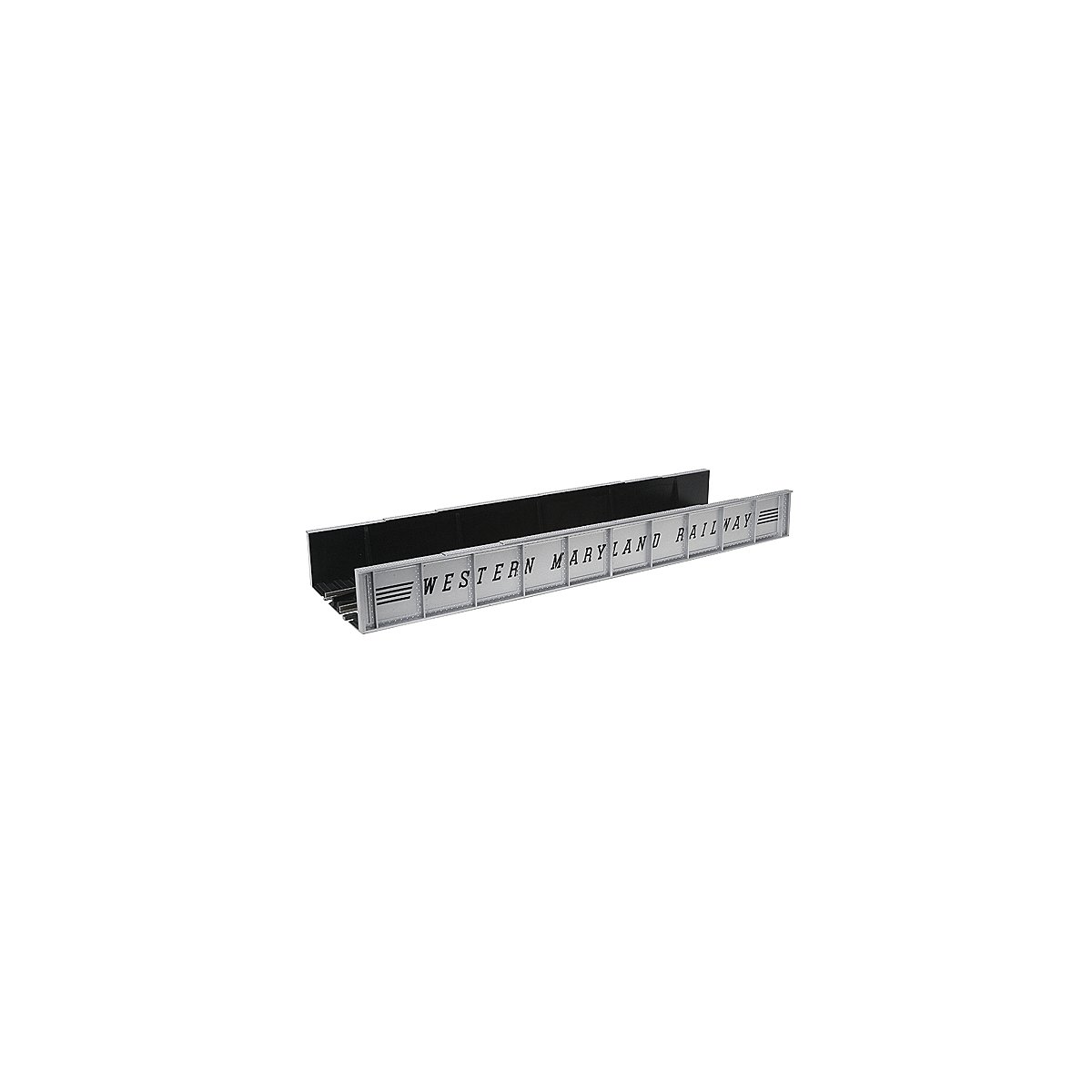 Decorated Plate Girder Bridge w/Code 100 Track -- Western Maryland (silver, black), HO, Atlas Model Railroad Co. 70000004