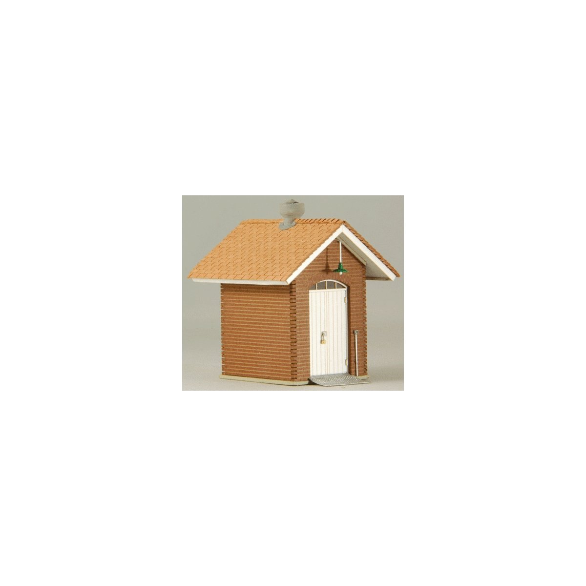 Brick Oil Shed -- Kit - 1-3/4 x 1-13/16 x 2-1/16′ 4.5 x 4.6 x 5.2cm, HO, GCLaser 19064