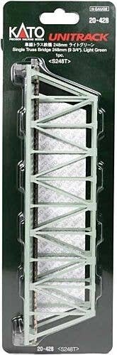 Single-Track Truss Bridge - Unitrack -- Light Green 9-3/4′ 24.8cm, N, Kato USA Inc 20428