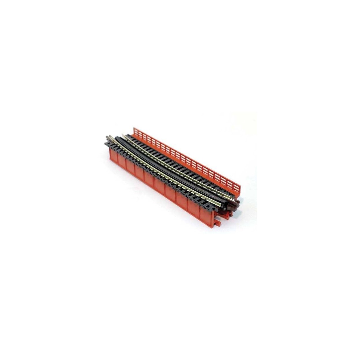 Single-Track Curved Deck-Girder Bridge, Code 80 Track - Assembled - Unitrack -- 17-5/8′ 448mm Radius, N, Kato USA Inc 20465