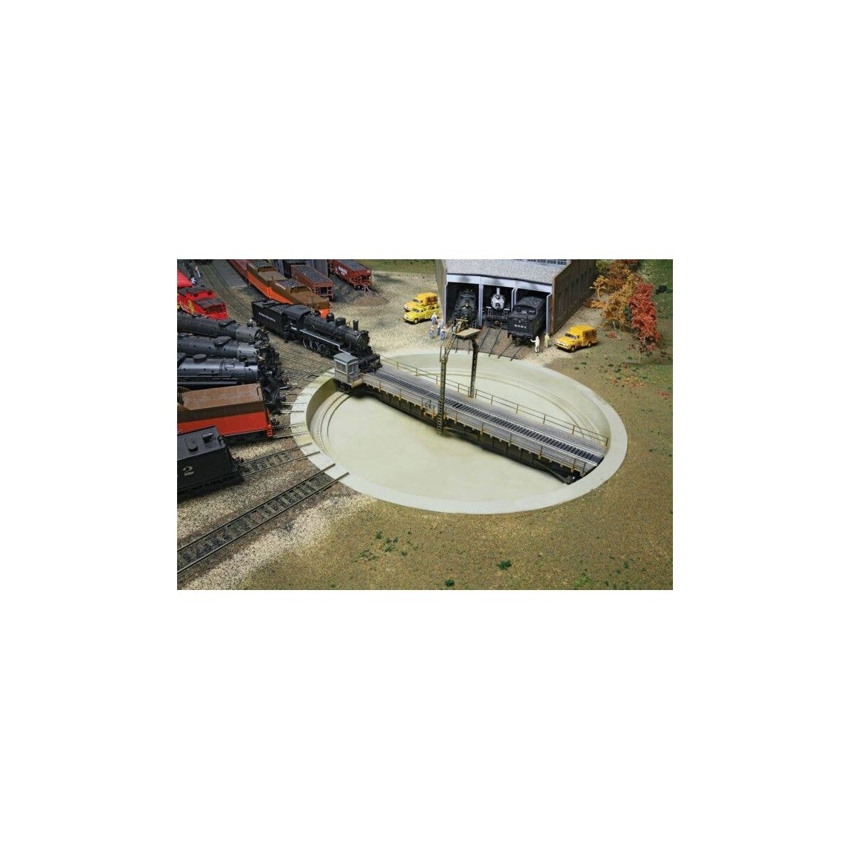 Motorized 90` Turntable -- Assembled - 13-3/4` 34.9cm Overall Diameter, HO, Walthers Cornerstone 2860